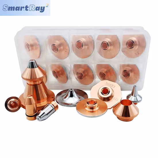 Raytools オリジナル ファイバー レーザー ノズル二重層クロムメッキ直径。 ファイバーレーザーカッター用高さ28mm 11mm