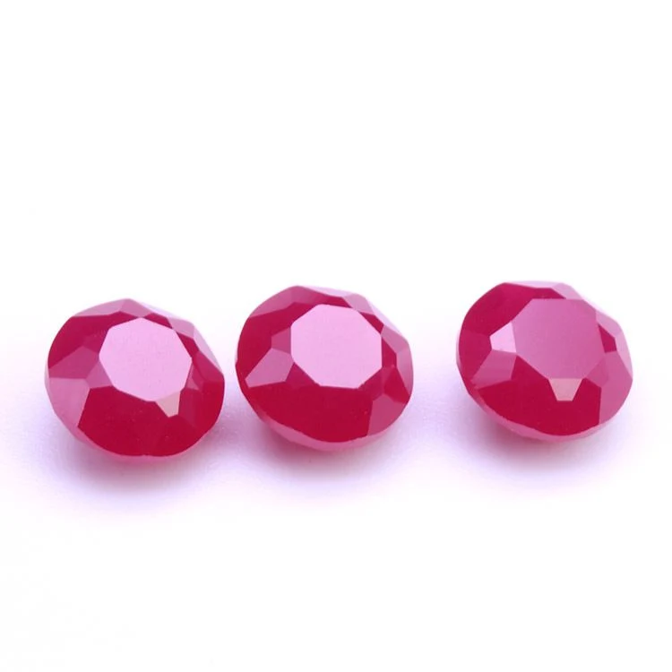 Synthetic Opaque Ruby Stone Round Gemstone for Jewelry Setting