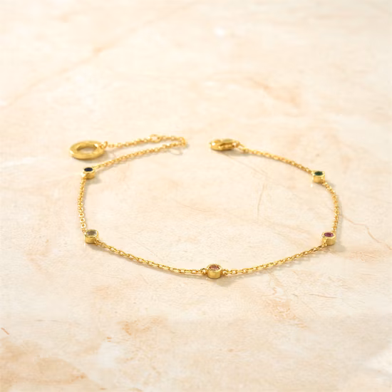 シンプルな 5 ポイント キュービック ジルコニア 925 スターリング シルバー ボロ ブレスレット